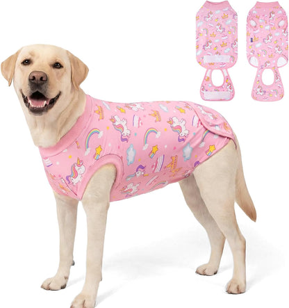 Recovery Suit for Dogs Surgery Surgical Dog Onesie, Yellow Duck, M