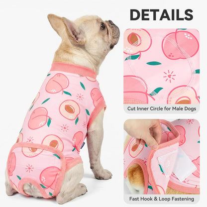 Recovery Suit for Dogs Surgery Surgical Dog Onesie, Yellow Duck, M