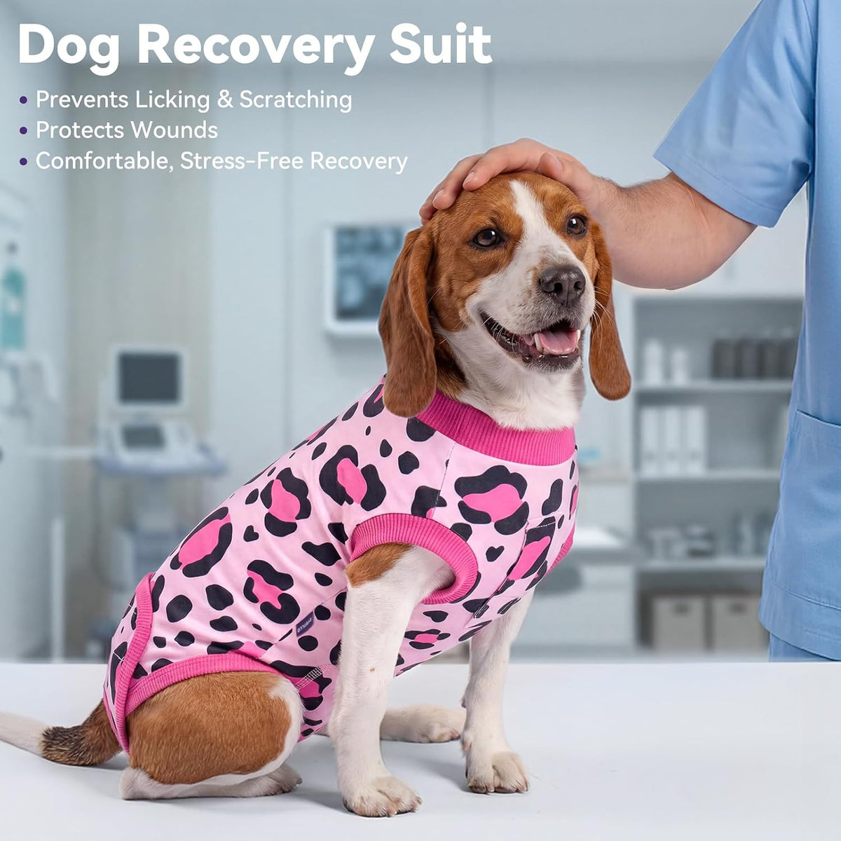 Recovery Suit for Dogs Surgery Surgical Dog Onesie, Yellow Duck, M