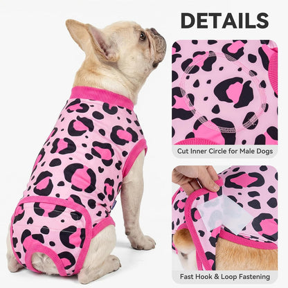 Recovery Suit for Dogs Surgery Surgical Dog Onesie, Yellow Duck, M