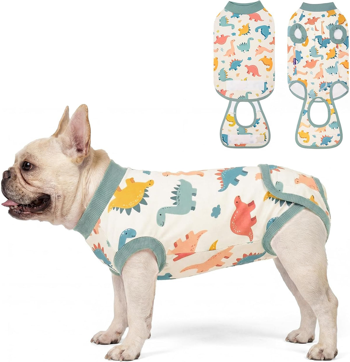Recovery Suit for Dogs Surgery Surgical Dog Onesie, Yellow Duck, M