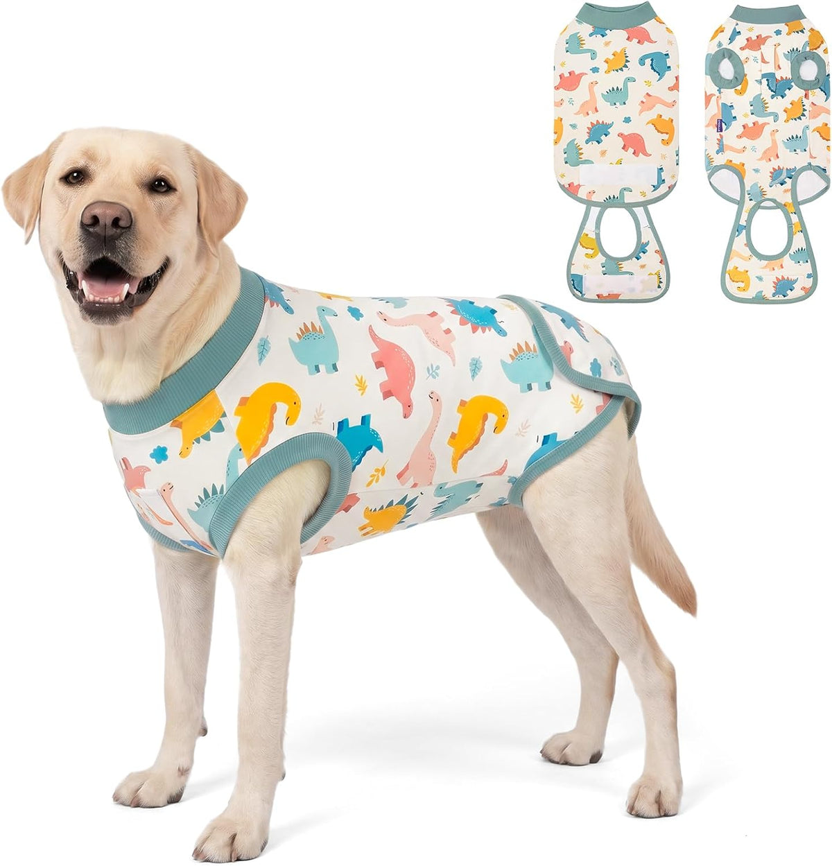 Recovery Suit for Dogs Surgery Surgical Dog Onesie, Yellow Duck, M
