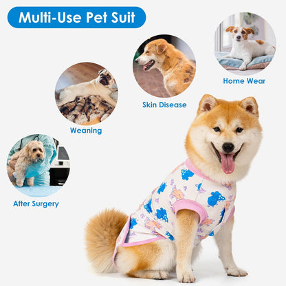 Recovery Suit for Dogs Surgery Surgical Dog Onesie, Yellow Duck, M