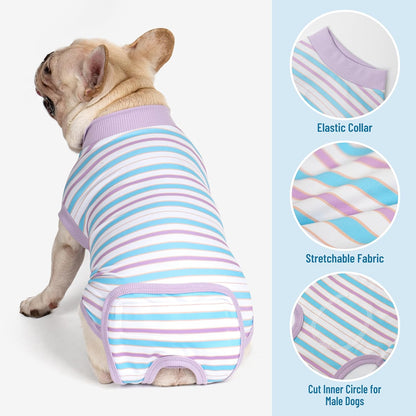 Recovery Suit for Dogs Surgery Surgical Dog Onesie, Yellow Duck, M