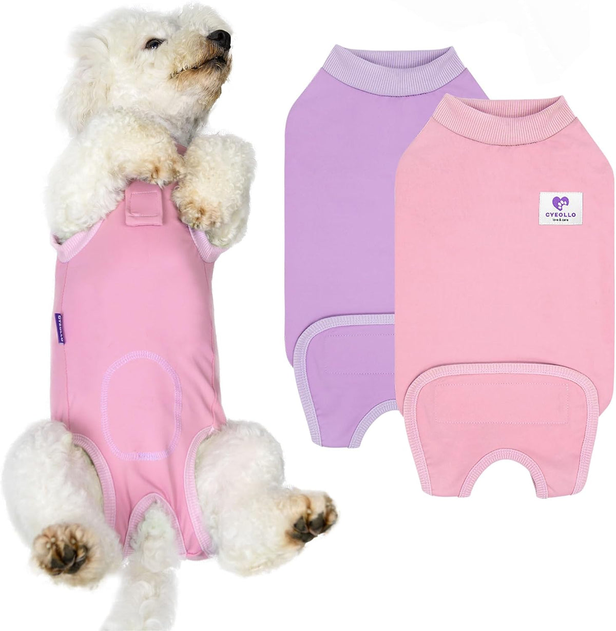 Recovery Suit for Dogs Surgery Surgical Dog Onesie, Yellow Duck, M