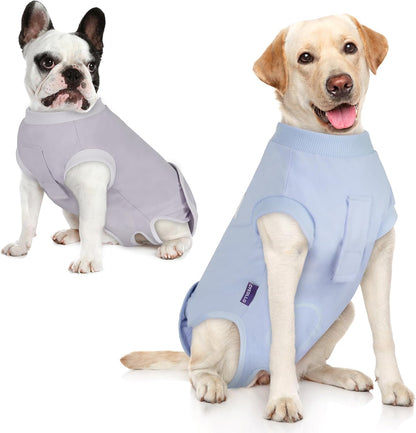 Recovery Suit for Dogs Surgery Surgical Dog Onesie, Yellow Duck, M