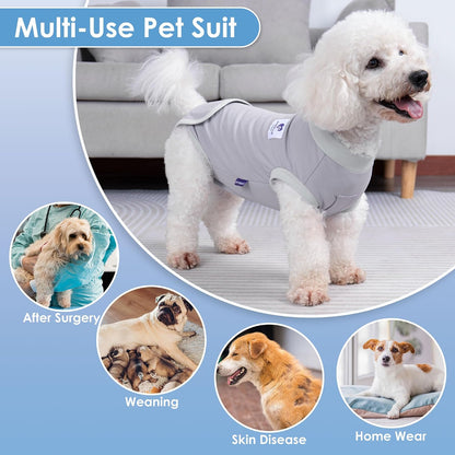 Recovery Suit for Dogs Surgery Surgical Dog Onesie, Yellow Duck, M