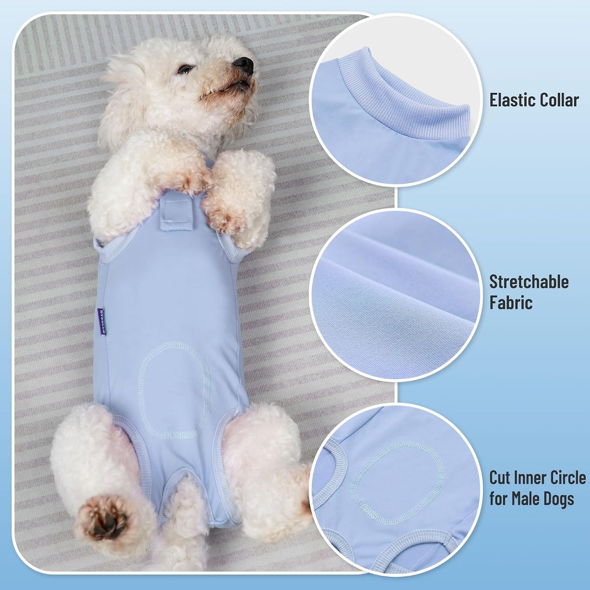 Recovery Suit for Dogs Surgery Surgical Dog Onesie, Yellow Duck, M