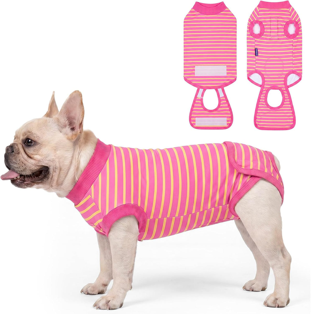 Recovery Suit for Dogs Surgery Surgical Dog Onesie, Yellow Duck, M