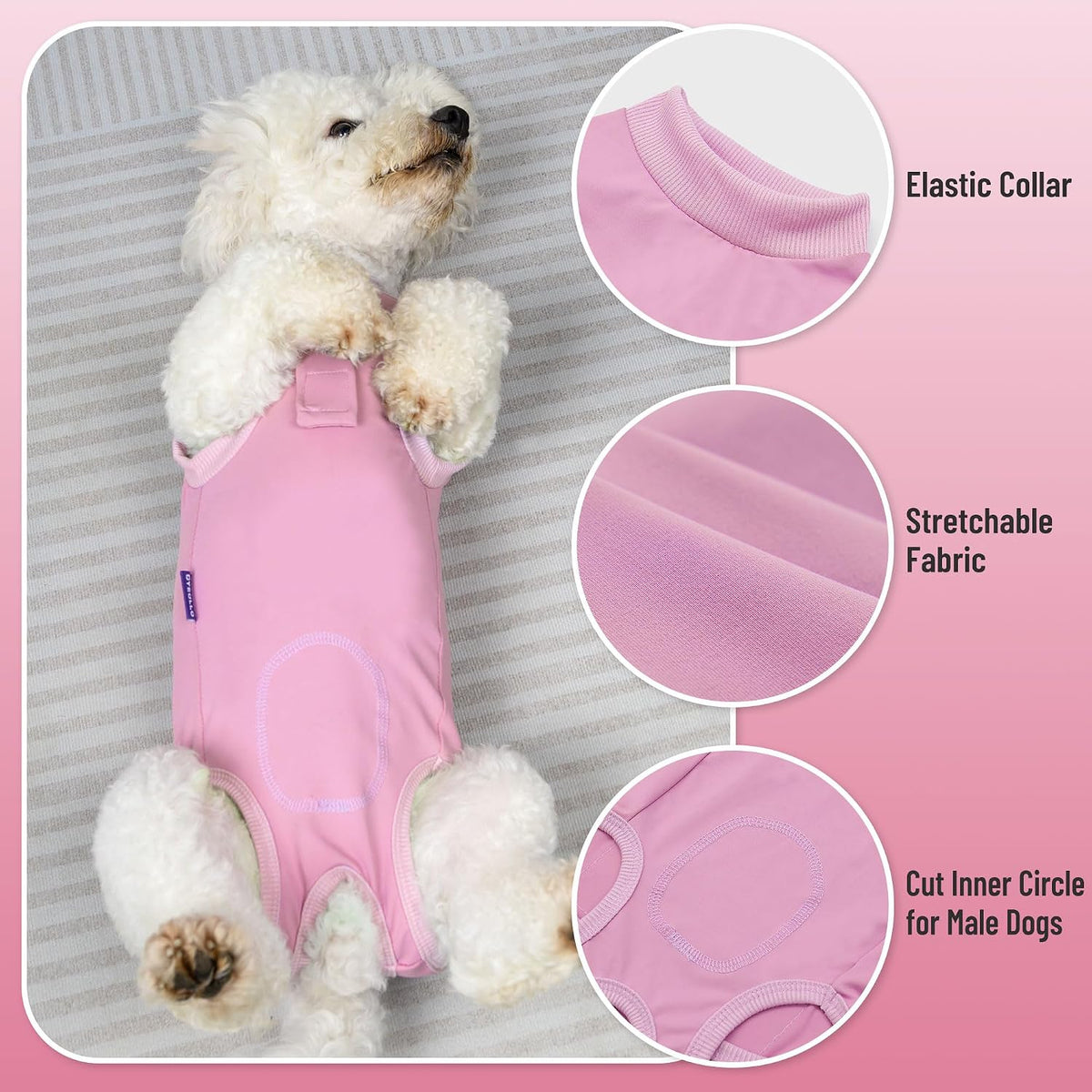 Recovery Suit for Dogs Surgery Surgical Dog Onesie, Yellow Duck, M