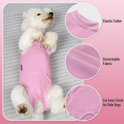 Recovery Suit for Dogs Surgery Surgical Dog Onesie, Yellow Duck, M