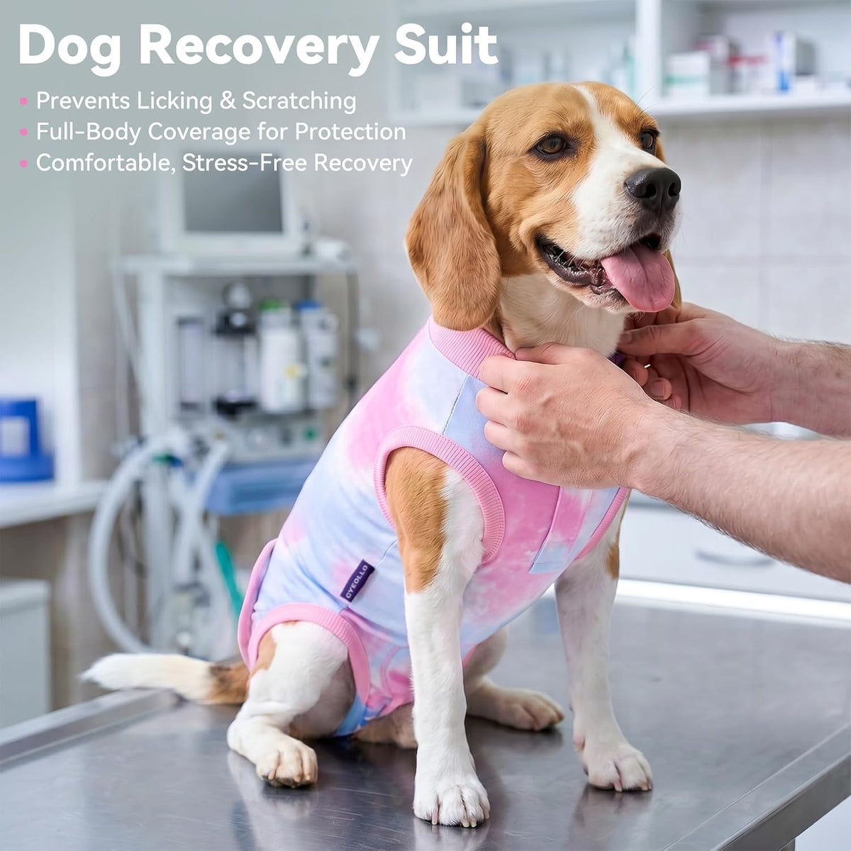 Recovery Suit for Dogs Surgery Surgical Dog Onesie, Yellow Duck, M