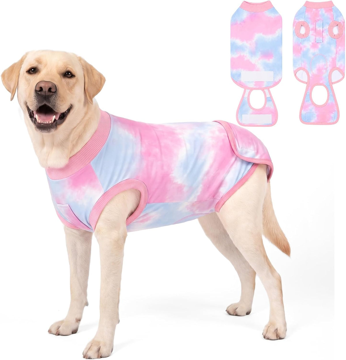 Recovery Suit for Dogs Surgery Surgical Dog Onesie, Yellow Duck, M