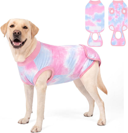 Recovery Suit for Dogs Surgery Surgical Dog Onesie, Yellow Duck, M