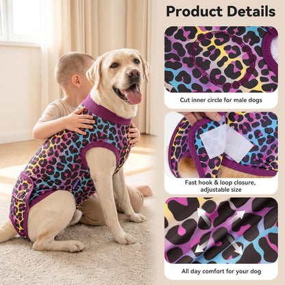 Recovery Suit for Dogs Surgery Surgical Dog Onesie, Yellow Duck, M