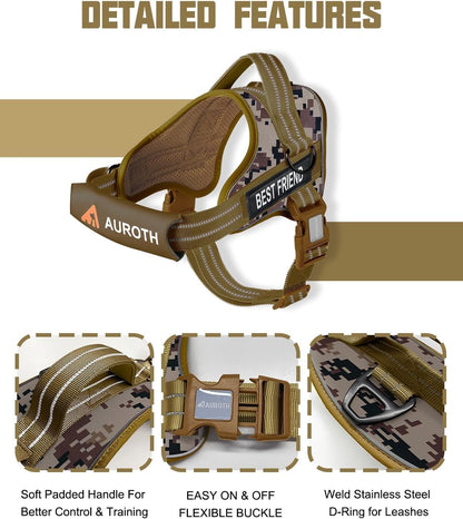 AUROTH Dog Harness and Leash Set for Medium Sized Dog, No Pull Dog Vest