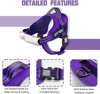 AUROTH Dog Harness and Leash Set for Medium Sized Dog, No Pull Dog Vest