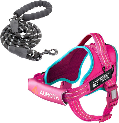 AUROTH Dog Harness and Leash Set for Medium Sized Dog, No Pull Dog Vest
