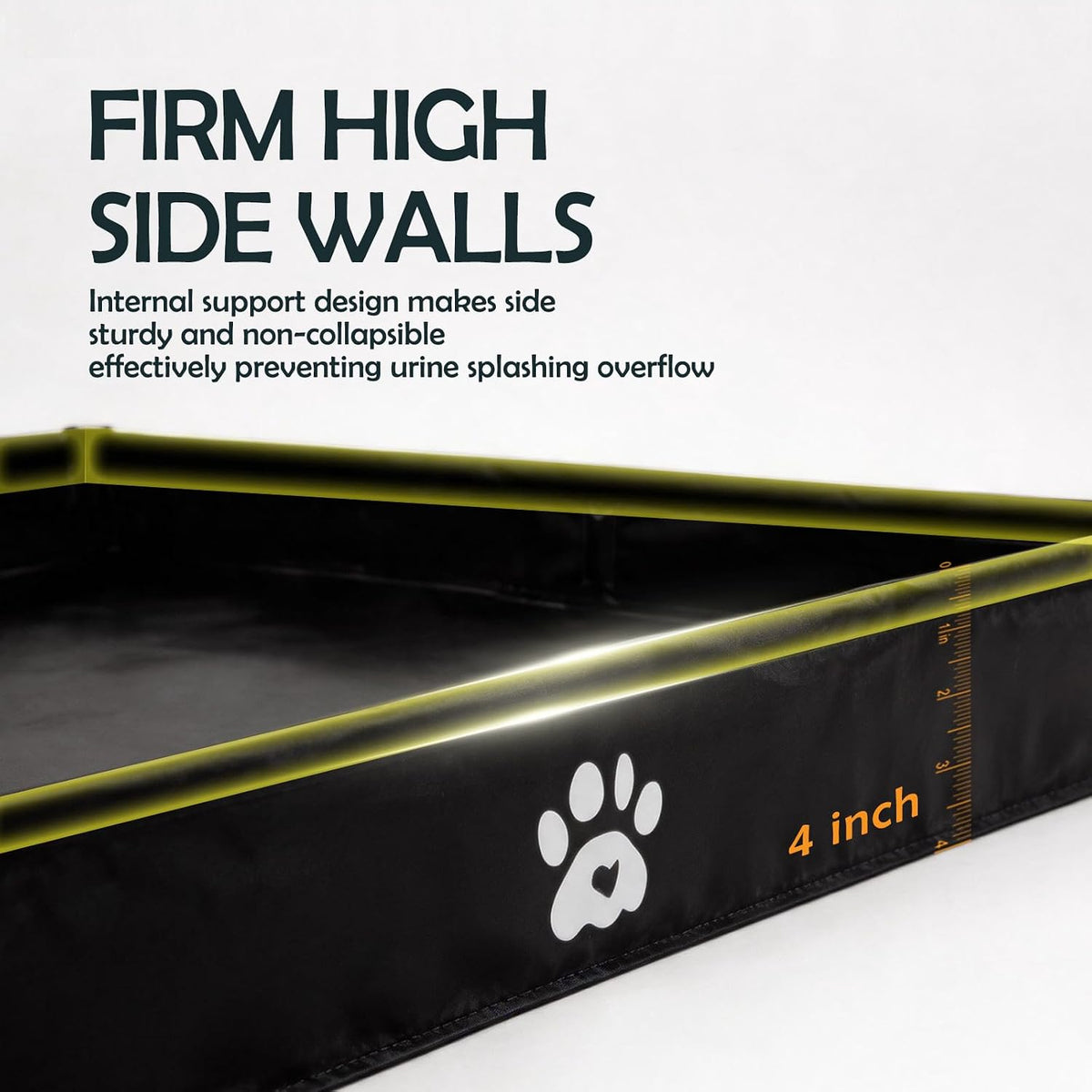 MEEXPAWS Dog Pee Pad Holder, Foldable Puppy Litter Box Indoor Potty Tray