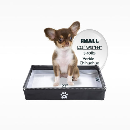 MEEXPAWS Dog Pee Pad Holder, Foldable Puppy Litter Box Indoor Potty Tray