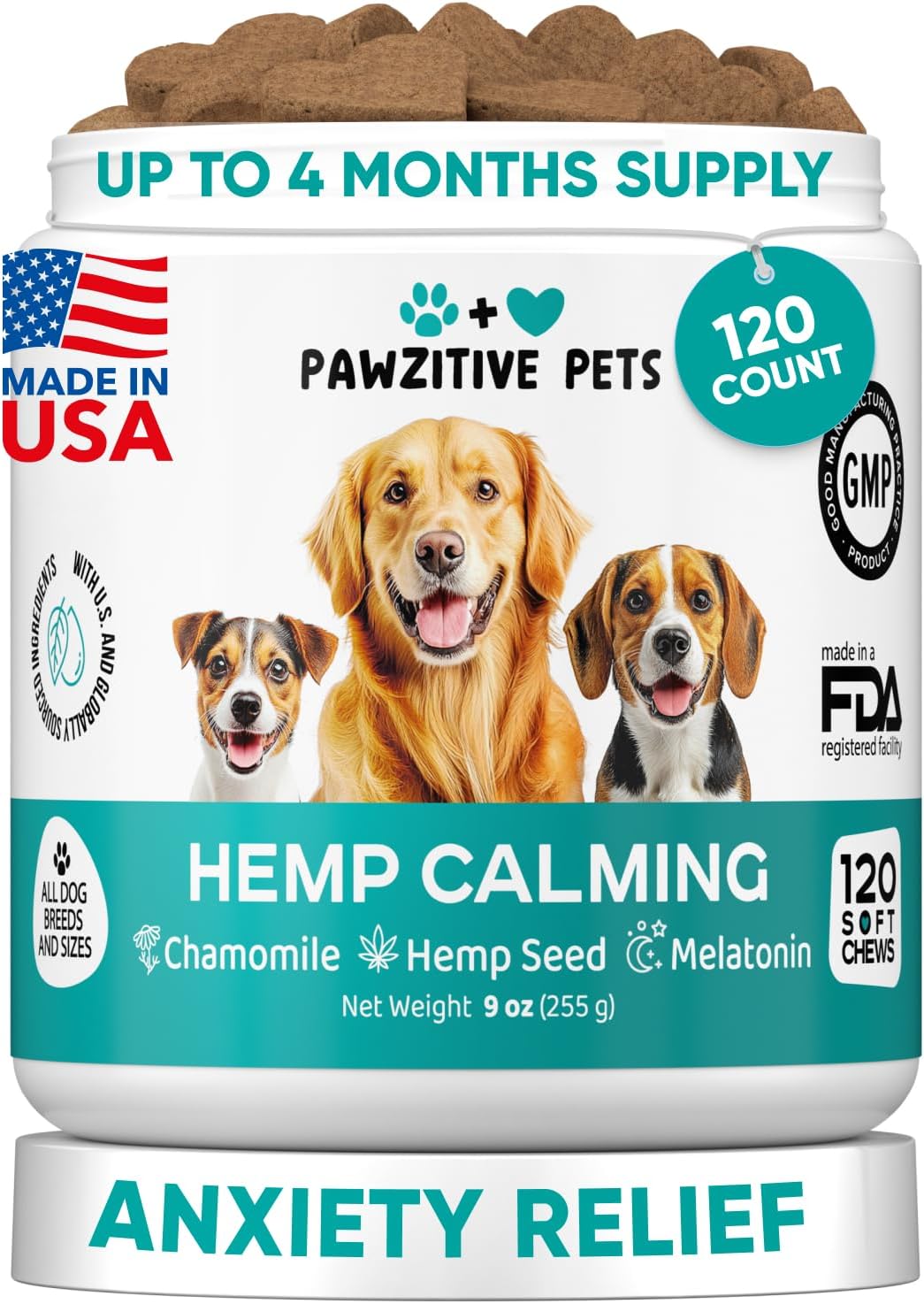 Chewable Flea and Tick Prevention for Dogs - 120 Soft Chews Made in USA - Oral Flea and Tick Control Pills for Small, Medium, Large Dogs and Puppies - Skin and Coat Supplement Treats for All Breeds