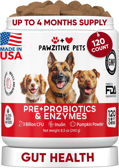 Chewable Flea and Tick Prevention for Dogs - 120 Soft Chews Made in USA - Oral Flea and Tick Control Pills for Small, Medium, Large Dogs and Puppies - Skin and Coat Supplement Treats for All Breeds