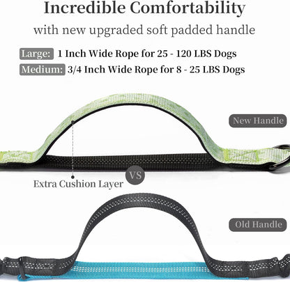 Hands Free Dog Leash with Zipper Pouch, Large, 25-120 lbs, Black