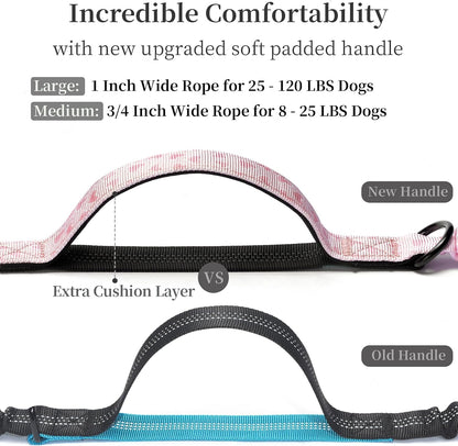 Hands Free Dog Leash with Zipper Pouch, Large, 25-120 lbs, Black