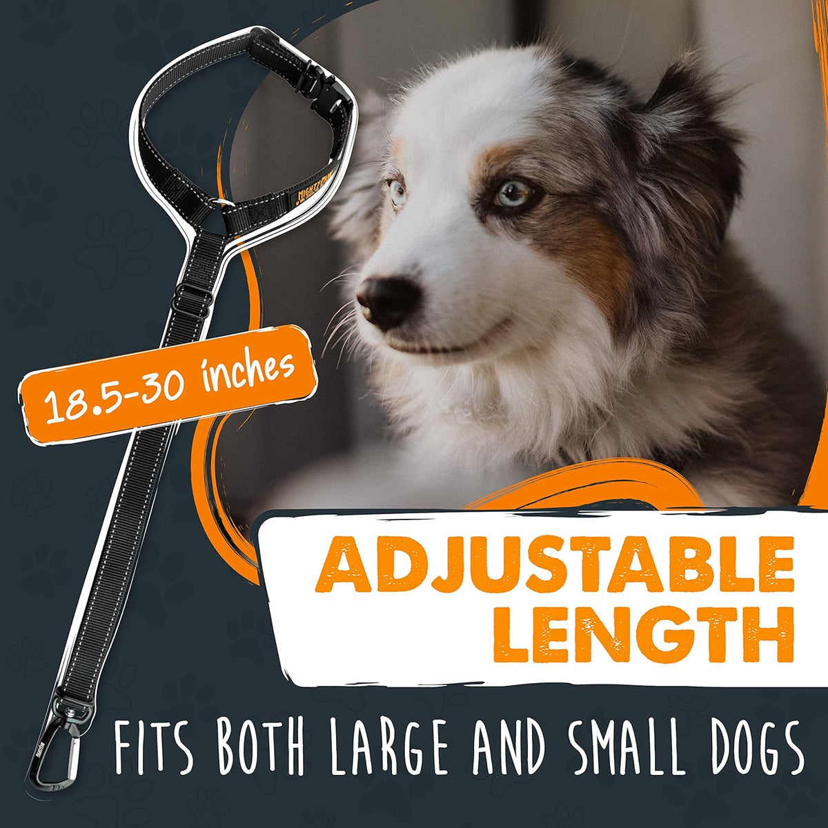 Dog Seat Belt for Car Headrest, for Small, Medium & Large Dogs