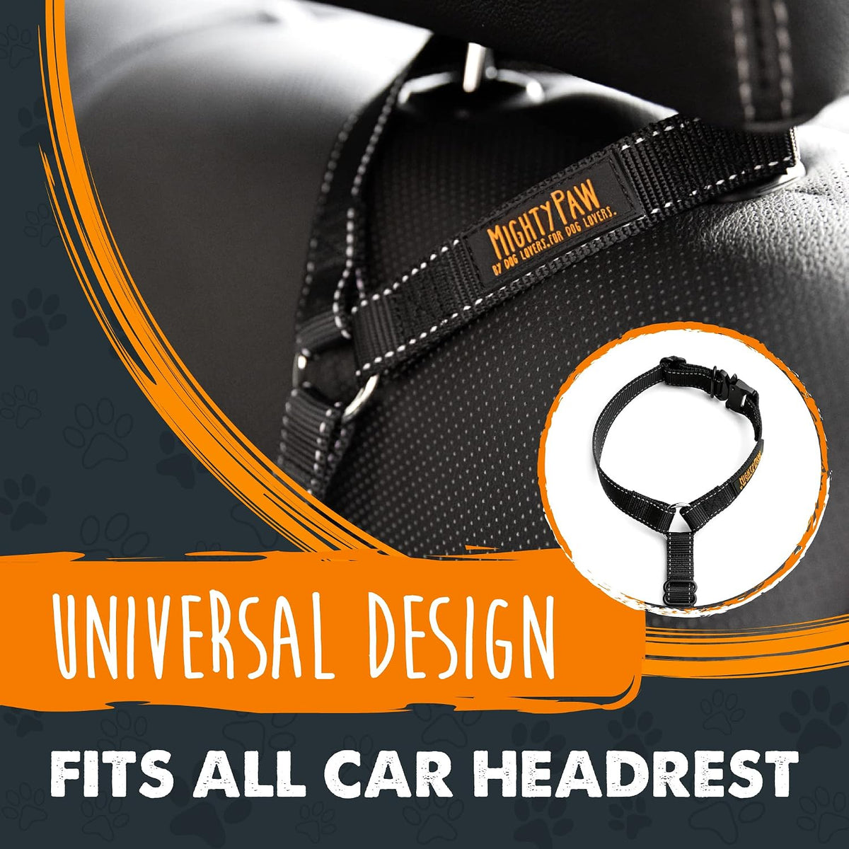 Dog Seat Belt for Car Headrest, for Small, Medium & Large Dogs