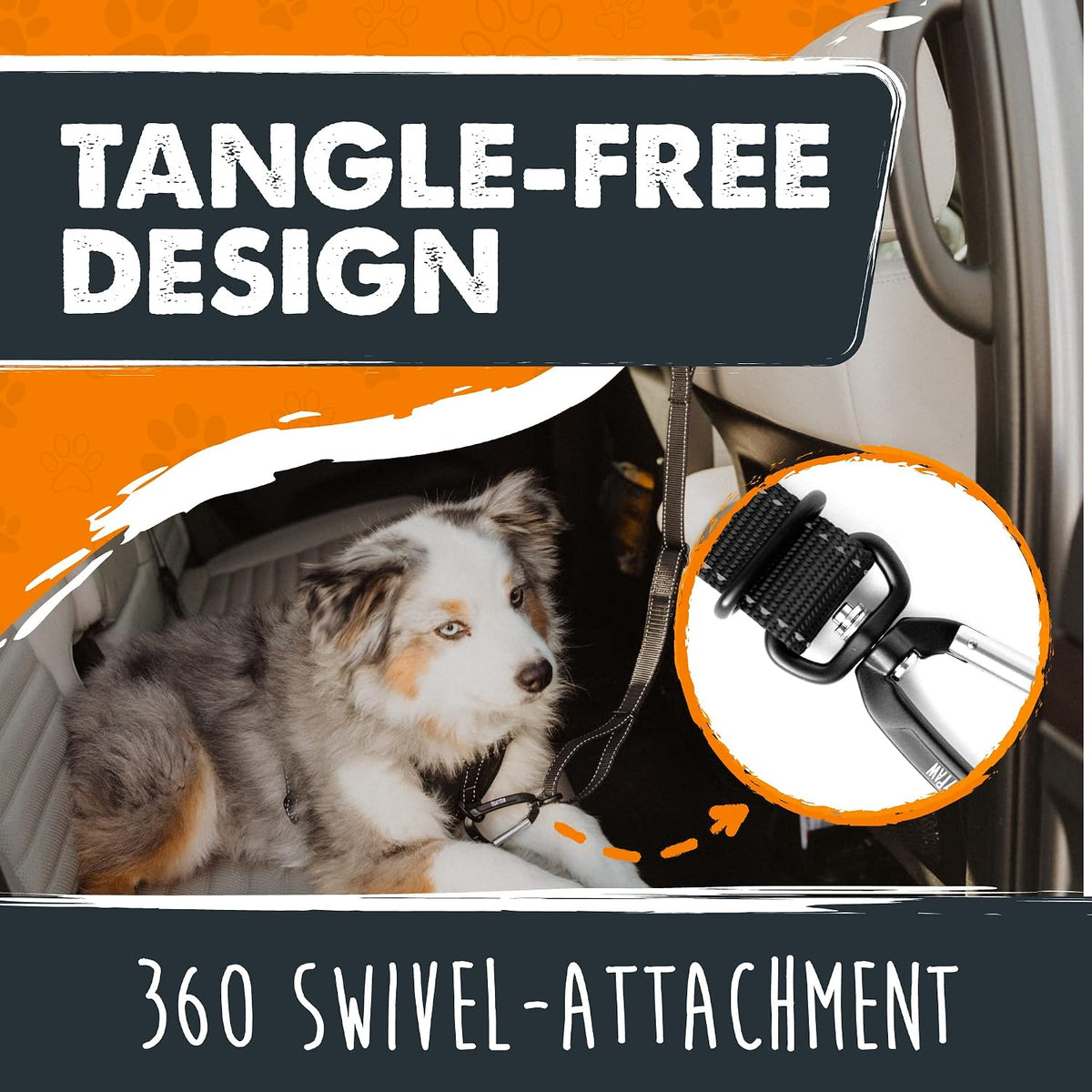 Dog Seat Belt for Car Headrest, for Small, Medium & Large Dogs