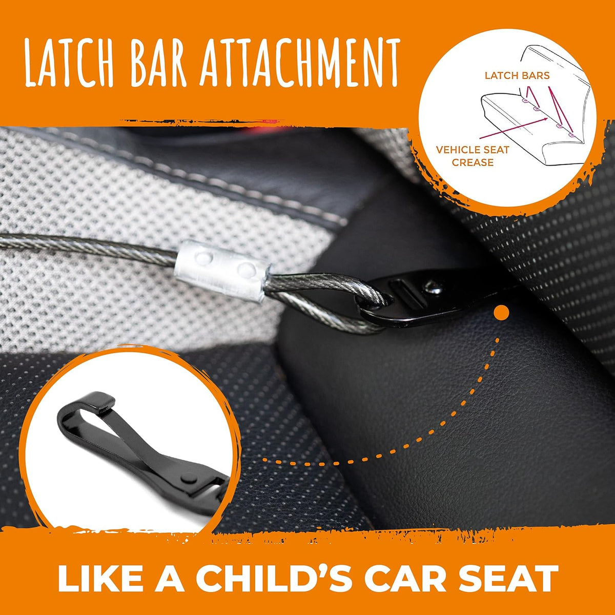 Dog Seat Belt for Car Headrest, for Small, Medium & Large Dogs