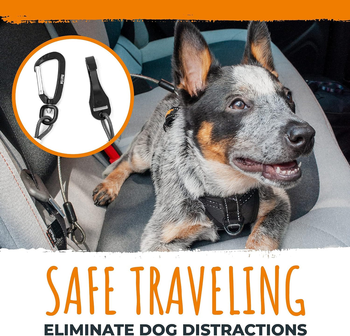 Dog Seat Belt for Car Headrest, for Small, Medium & Large Dogs