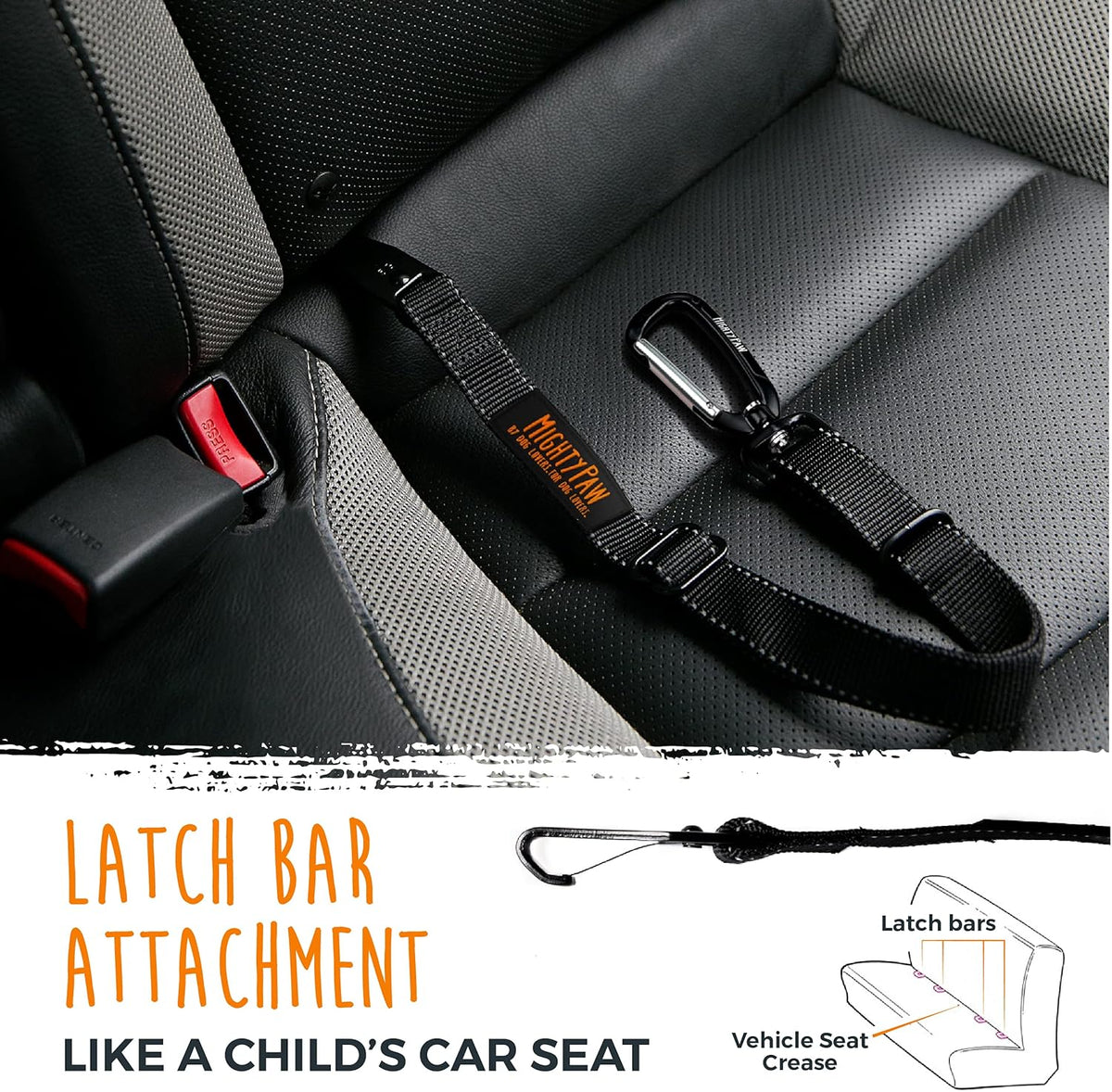 Dog Seat Belt for Car Headrest, for Small, Medium & Large Dogs