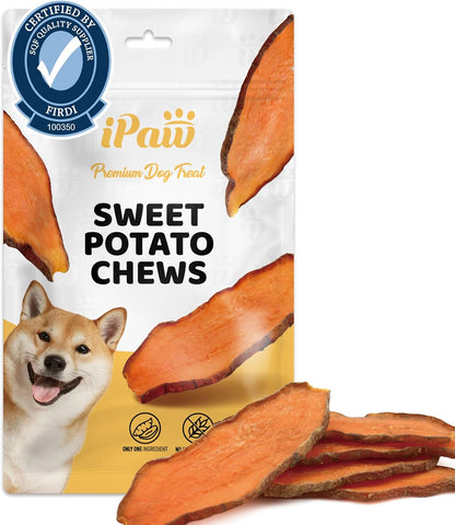 iPaw Sweet Potato Dog Treats, SQF-Certified Production Process Dog Chew