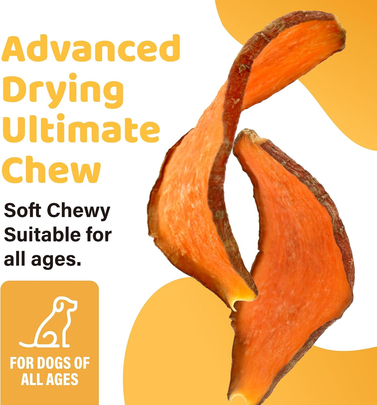 iPaw Sweet Potato Dog Treats, SQF-Certified Production Process Dog Chew