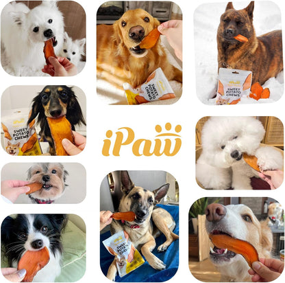 iPaw Sweet Potato Dog Treats, SQF-Certified Production Process Dog Chew