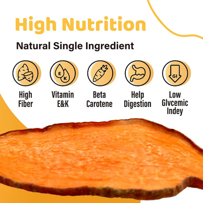 iPaw Sweet Potato Dog Treats, SQF-Certified Production Process Dog Chew