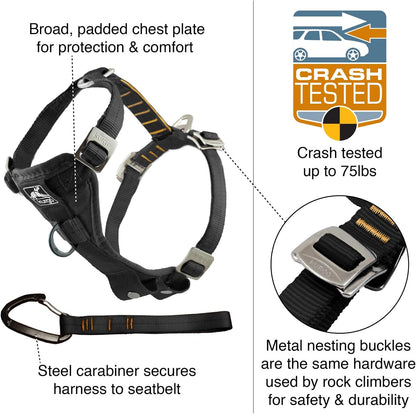 Enhanced Strength Tru-Fit Smart Harness, Charcoal, Large
