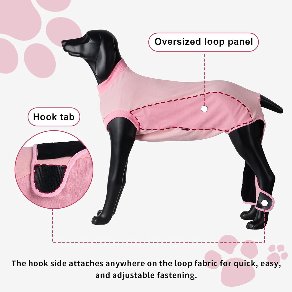 Dog Surgery Recovery Suit,Dog Recovery Suit After Surgery for Female Spay Male Neuter,Soft Anti Licking Recovery Suit for Dogs,Dog Onesie for Abdominal Wounds,Pink,S