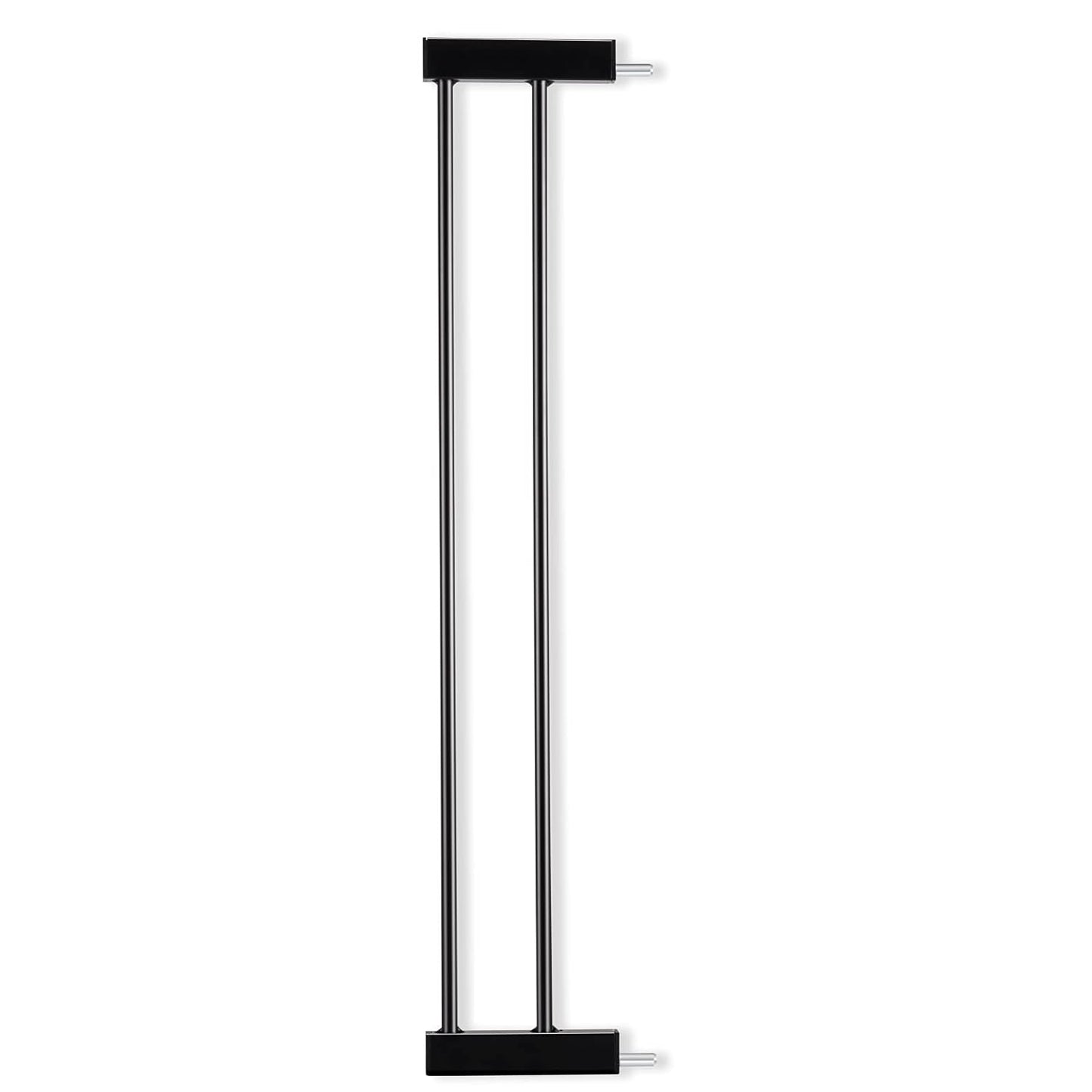 BABELIO Baby Metal Gate Extension with Wood Pattern, 5.5'' Extra Wide Pet Gate for Stairs & Doorways, Pressure Mounted Baby Gate Dog Gate, No Tools Required, 30'' Tall
