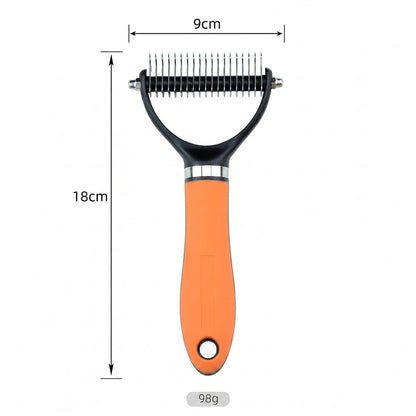 Dual-Sided Pet Grooming Comb for Dogs & Cats, 2026 New 2‑in‑1 Professional Pet Grooming Brush Deshedding Dog Brush, Dematting Comb Undercoat Rake for Dogs Long Haired Pet Grooming Tool (1, Green)