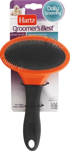Hartz Groomer's Best Small Slicker Brush for Cats and Small Dogs, Black/Violet, 1 Count