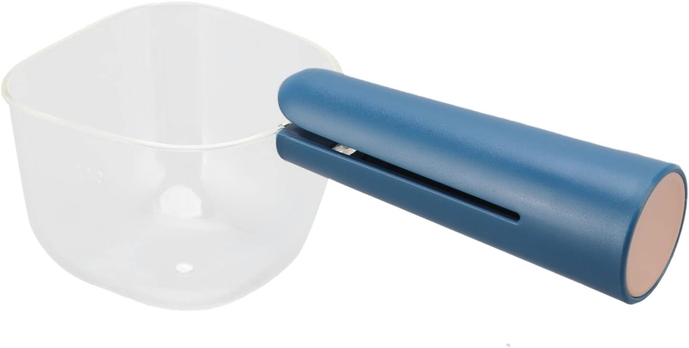 Transparent Pet Food Scoop with Clip Handle, 250 ml Capacity, Easy to Clean Dog Food Scoop (White)