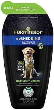 FURminator Ultra Premium deShedding Shampoo for Dogs Helps Reduce Excess Shedding, 16 oz