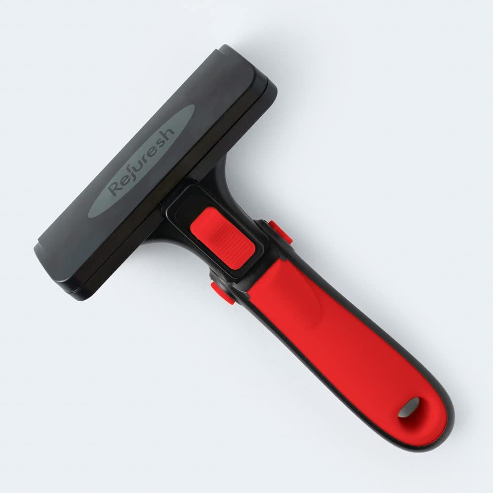 Deshedding Dog Brush for Short/Medium Hair (Medium,Red) – Gentle Deshedding Tool for Dogs & Cats – Reduces Shedding, Without damaging Topcoat. Removes Loose Fur & Dead Undercoat.