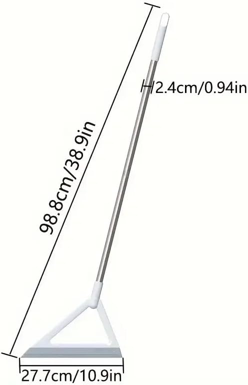Silicone Rubber Broom with Removable Head, Multi-Surface Floor Sweeping Tool for Pet Hair, Dust and Water, Versatile Household Broom for Bathroom, Kitchen and Glass