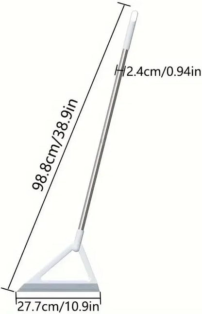 Silicone Rubber Broom with Removable Head, Multi-Surface Floor Sweeping Tool for Pet Hair, Dust and Water, Versatile Household Broom for Bathroom, Kitchen and Glass