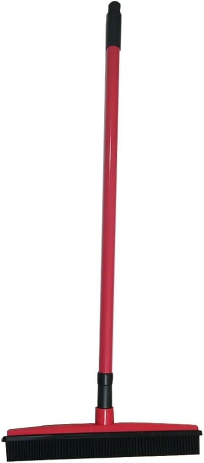 ORFOFE PET Hair Cleaning Broom Long Handle Rubber Floor Scraper for Dog Hair Removal Easy to Clean Dust Mop for Home and Windows
