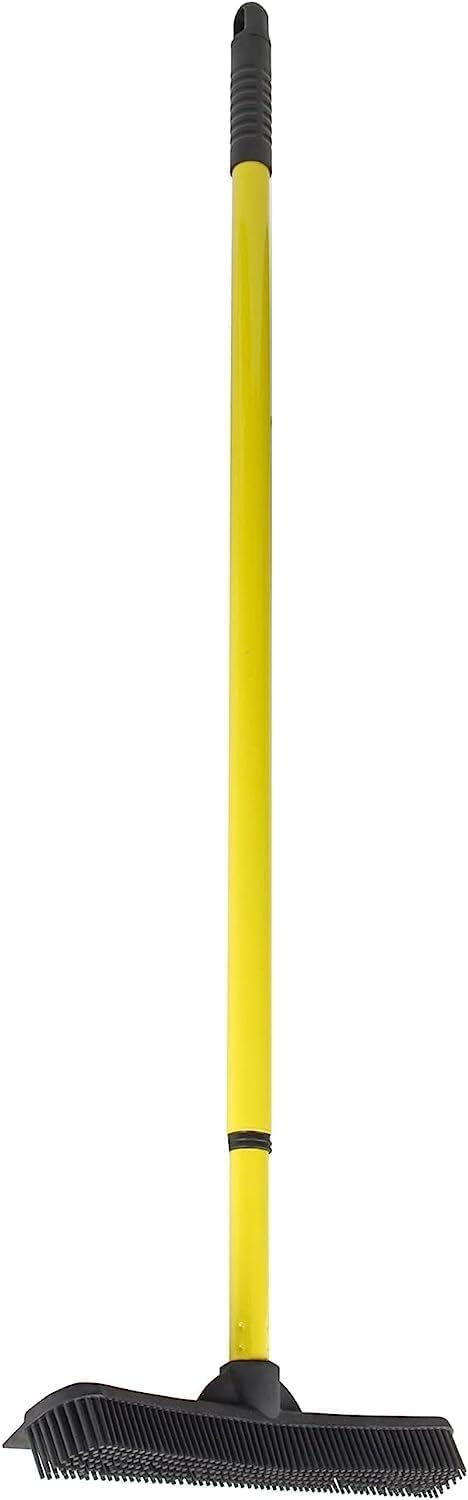 FURemover Pet Hair Removal Rubber Broom, 58" Telescopic Handle